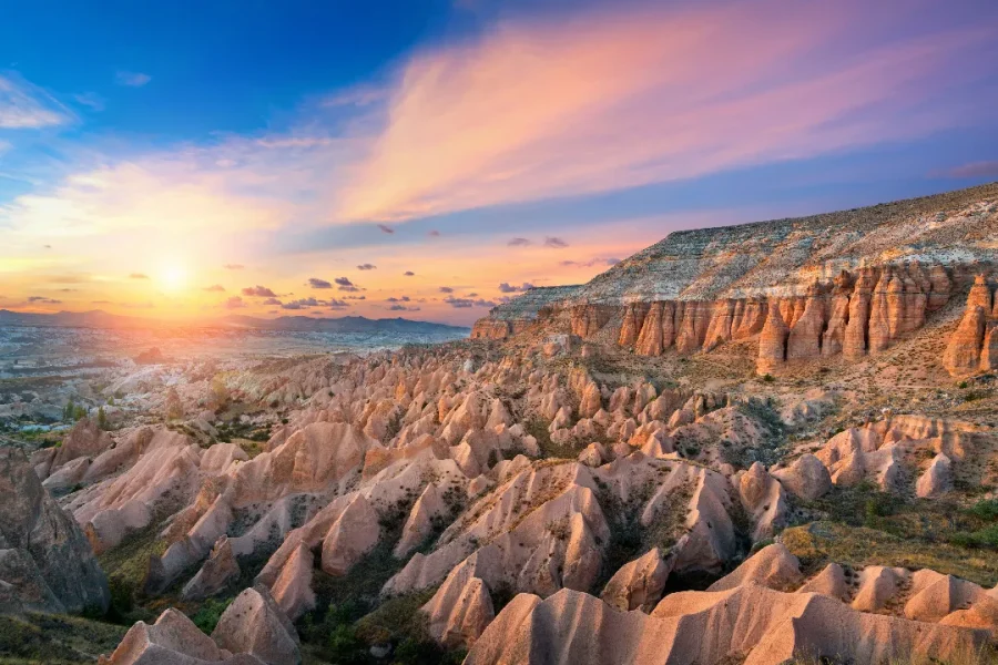 beautiful-mountains-red-valley-sunset-goreme-cappadocia-turkey